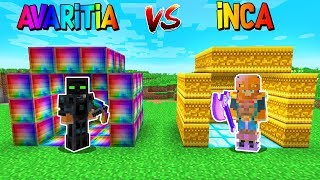 BASE AVARITIA VS BASE INCA NO MINECRAFT [upl. by Olimac853]