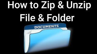 How to Zip and Unzip Files in Windows  Zip and Unzip Files [upl. by Rhys129]