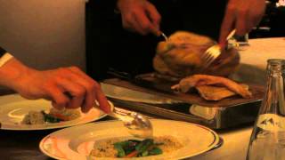 GUINEA HEN FOR TWO At Restaurant Guy Savoy in Paris France [upl. by Vitale]