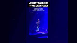 Poet Laureate of Netherlands Babs Gons reads my Palestine poetry in amsterdam 🇵🇸 shorts [upl. by Marty]