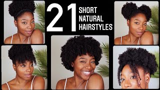 21 EASY Short Natural Hairstyles  Lolade Fashola [upl. by Eednim]