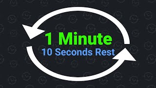 1 Minute Interval Timer with 10 Seconds Rest [upl. by Cherye952]