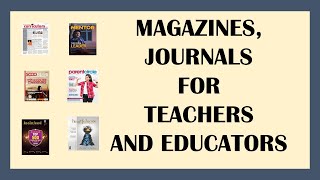 MAGAZINES JOURNALS FOR TEACHERS AND EDUCATORS magazines journals teacher educator [upl. by Taber]