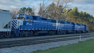 GLC Great Lakes central railroad coming through rosebush [upl. by Rairb4]