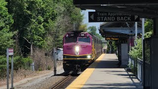 Middleborough Lakeville bound Commuter Rail train entering HolbrookRandolph [upl. by Caia]