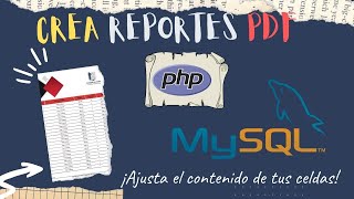 Crear Reportes PDF en PHP con FPDF y MYSQL [upl. by Ana]