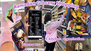 Ramadan Grocery Shopping  يالاه نتقداو لرمضان 🛒🥬💓  kitchen organisation [upl. by Butterfield]