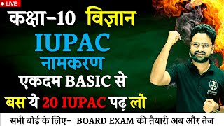 IUPAC नामकरण  Top 20 Most Important IUPAC  Class 10 विज्ञान Hindi medium [upl. by Brier]