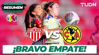 HIGHLIGHTS  Necaxa vs América  Liga Mx Femenil  CL2024 J2  TUDN [upl. by Sinoda602]