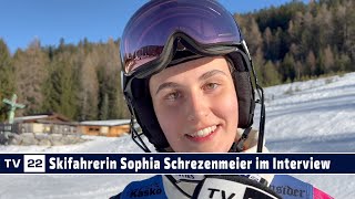 SPORT TV22 Die deutsche NachwuchsSkifahrerin Sophia Schrezenmeier im Interview [upl. by Enaelem736]