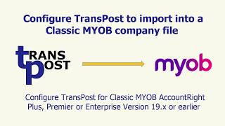 Configure TransPost for a Classic MYOB company file [upl. by Rushing738]