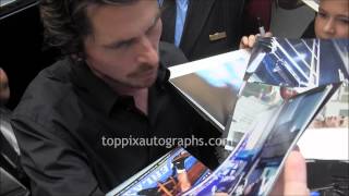 Christian Bale  Signing Autographs in NYC [upl. by Greenberg906]