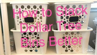 QUICK amp EASY DIY Hack to Make DOLLAR TREE Bins Stack Better [upl. by Isied]