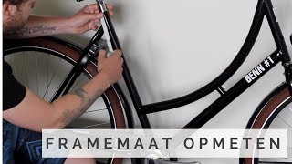 Framemaat opmeten  Frame maat van je huidige fiets meten [upl. by Kirsch]