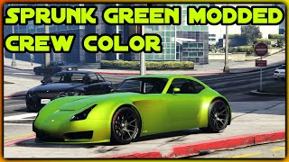 GTA 5  SPRUNK GREEN MODDED CREW COLOR Crew Color Update [upl. by Anikat998]