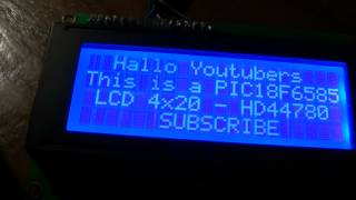 HD44780 LCD 4x20 Microchip PIC [upl. by Ysnap216]