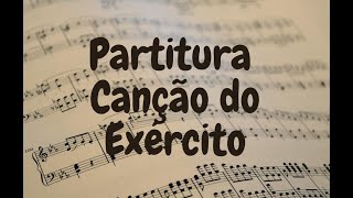 Canção do Exército  EXÉRCITO BRASILEIRO  Partitura simplificada com notas para Bandas [upl. by Zaid]