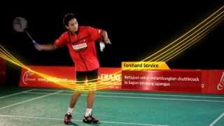 Tutorial bermain Bulutangkis  Forehand Service [upl. by Kally]