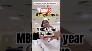 NEET vs MBBS 3rd year syllabus 📚🥼🩺👩‍⚕️ neet doctor medicalstudent mbbsstudent mbbs [upl. by Hallsy]