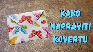 Kako napraviti kovertu  Koverat od papira  How To Make A Paper Envelope [upl. by Xirtaeb]