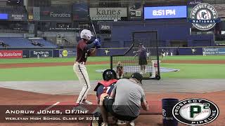 Druw Jones Prospect Video OF Inf Wesleyan High School Class of 2022 [upl. by Calhoun]