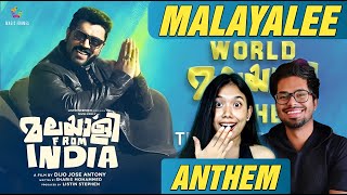 World Malayalee Anthem Song Reaction ❤️ Malayalee From India  Nivin Pauly  Dijo Jose Antony [upl. by Adnoyek]