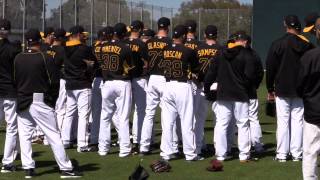 Pittsburgh Pirates spring training starts with pitchers and catchers at Pirate City [upl. by Adnilasor]