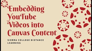 Embedding YouTube Videos into Canvas [upl. by Nanda]