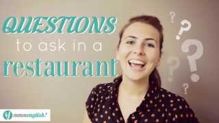 mmmEnglish 05  Questions to Ask in a Restaurant [upl. by Noryk]