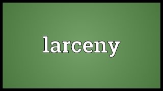 Larceny Meaning [upl. by Rosalie]