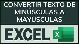 Función MINUSC en Excel  Palabras a minúsculas  De mayúsculas a minúsculas [upl. by Avin575]