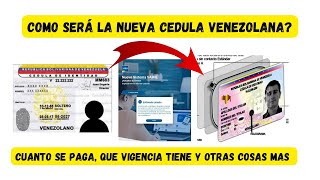 ¿Cómo será la nueva cédula venezolana saime venezuela cédulas [upl. by Yelrac781]