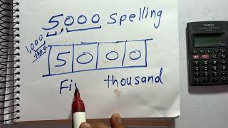 5000 spelling  5000 कैसे लिखते हैं  5000 Kaise likhate hai  5000 number Spelling Hindi English [upl. by Ysac471]