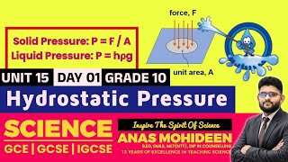 G10  U15  HYDROSTATIC PRESSURE  DAY 01  03RD OF OCT  SCIX SCIENCE CLASS  ANAS MOHIDEEN [upl. by Assirk87]