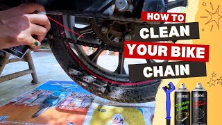 How to clean bike chain with use of OTO 2 Eye Chain Cleaner amp Lube [upl. by Einwat]