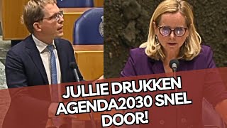 Van Houwelingen CONFRONTEERT minister Agenda2030 wordt snel DOORGEDRUKT [upl. by Ettenan]