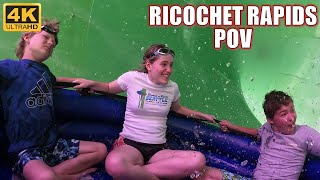 Ricochet Rapids POV 4K 60FPS Boulder Beach WhiteWater West Family Raft Slide  NonCopyright [upl. by Naimad547]