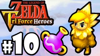 The Legend of Zelda Triforce Heroes PART 10 Gameplay Walkthrough Online CoOp Goron Gust Jar 3DS [upl. by Hsaka]