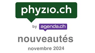 phyzioch par agendach  nouveautés novembre 2024 [upl. by Tremayne]