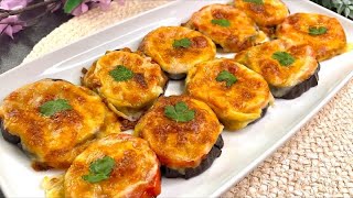 Delicious BAKED EGGPLANT appetizer with just three ingredients [upl. by Deacon]