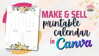 How To Create Printable Calendar In Canva FREE Calendar 2024 Canva Template [upl. by Alard849]