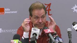 Iron Bowl Postgame Coach Saban [upl. by Anenahs]