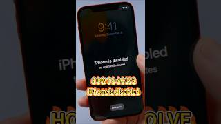 🔥HOW TO SOLVE iPhone is Disabled😨shorts [upl. by Pinkham]