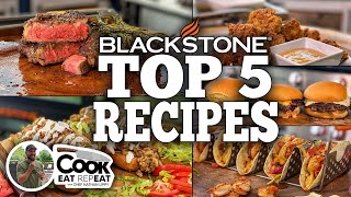 Chef Nate’s Top 5 Blackstone Recipes of 2022  Blackstone Griddle Recipes [upl. by Leinto]