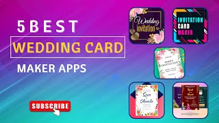 5 Best Wedding Card Maker Apps  Free Invitation Card Maker Apps [upl. by Bogey]