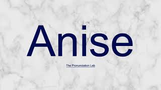 Anise Pronunciation Learn the Right Way to Pronounce Anise [upl. by Murat]