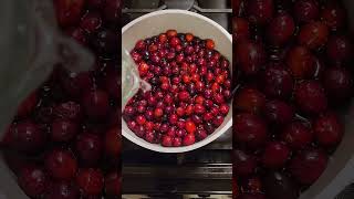 Simple recipe for cranberry juice I used leftovers for cranberry sauce asmr christmas [upl. by Malo]