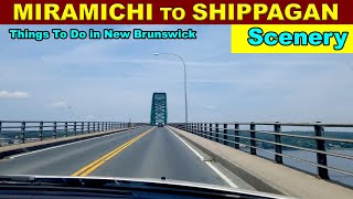 Miramichi to Shippagan Travel Scenery  Things To Do in New Brunswick [upl. by Nwahsan]