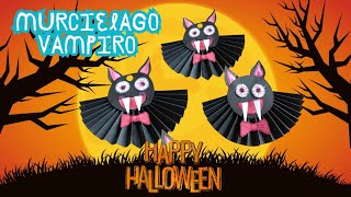 🎃👻HALLOWEEN BAT  PAPER  MURCIELAGO DE PAPEL TIPO ACORDEÓN 🎃👻fácil de hacer y MUY DIVERTIDA [upl. by Liuqa]