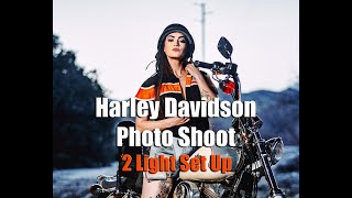 Harley Davidson Photo Shoot 2 Light Set Up [upl. by Novyert239]